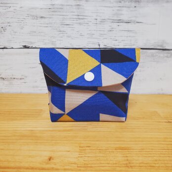 幾何学模様の小さなポーチ