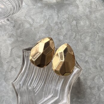 PA485-【 AVON 】エイボン・ヴィンテージピアス 1980's "Faceted Teardrop"