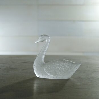 ガラスのオブジェ［白鳥］