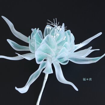 ﾟ･*:.｡. 月下美人  涼し気 淡い白 パステルグリーン .｡.:*･ﾟ   和装 Flower 成人式 ウエディング