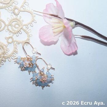 *桜そら*春の陽射しが降り注ぐ日の桜のピアス