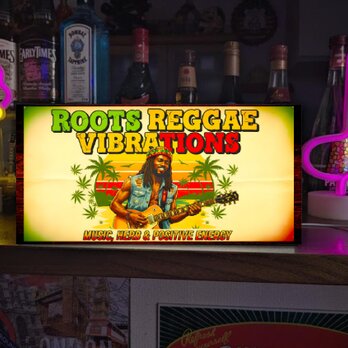 【オーダー無料】レゲエ ジャマイカ ラスタ ダンス レコード ミュージック 店舗 自宅 照明 看板 置物 雑貨 ライトBOX