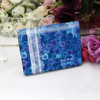 定期入れ/パス入れ/名刺入れ  カードケース 【ブルーローズⅥ】（名入れ可）