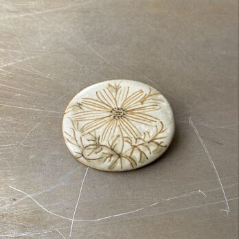 Vintage retro botanical flower brooch