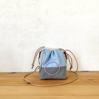 【a様専用】巾着ポーチ蜜柑色