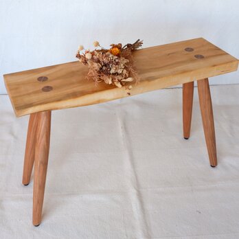 《現品・一点物》桜のスリムベンチ（耳付）①