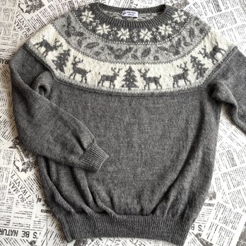 丸ヨークセーター　冬の森