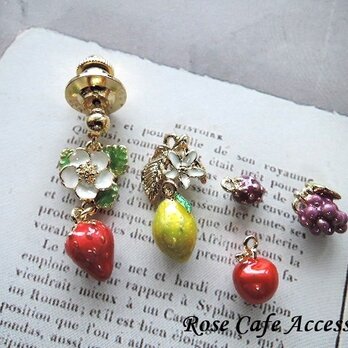 （1428）フルーツ好きのあなたへとっても可愛いミニチャームタックピン（ピンブローチ）。・。・。(^^♪