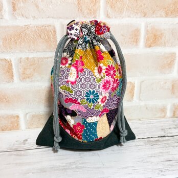 巾着袋　小　【和柄・金華物語】