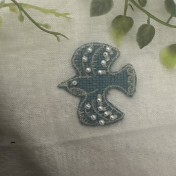 ★ ☆ ＊ ＊★ハンドメイドミナペルホネン⚮̈ シンフォニーバード♡ブローチ