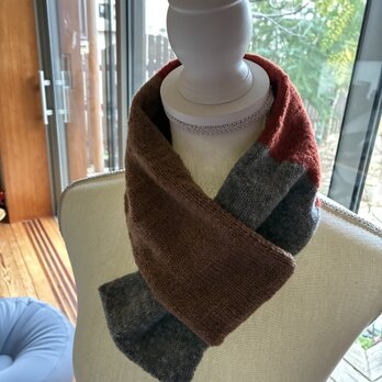 No.1574 カシミア配合手編みマフラー