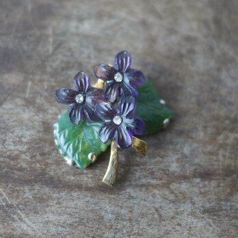 スミレ ペンダントトップ　ドイツヴィンテージ