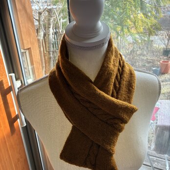 No.1575 カシミア配合手編みマフラー