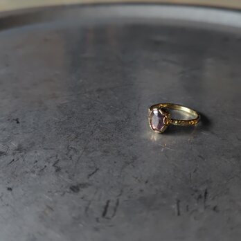 アイオライトサンストーン真鍮リング#13