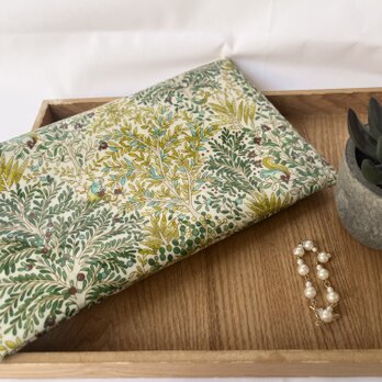 裏付き　ぺたんこラミネートポーチ　森の動物達