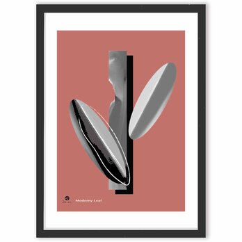 モダンリーフ　植物　送料無料 　イイネたのしいポスター　イラスト　ポスター　アートポスター　アート/sei検索新着順　3329