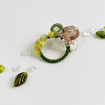 garden ーｶﾞｰﾃﾞﾝー ／桜／大人なｲﾔｰｱｸｾｻﾘｰ／SUS316L／ｸﾞﾘｰﾝ緑系e005c