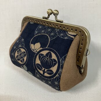 柿渋染め　ぷっくりがま口（角）26B10