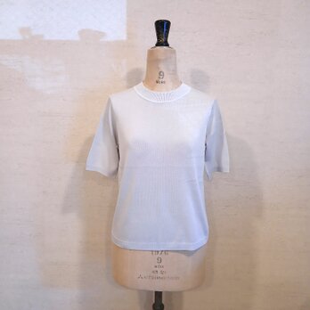 【特別提供品】機能素材で快適♡きれいめ上質プルオーバー　ペールグレー