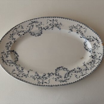 【金継ぎお直し済】Sarreguemines（サルグミンヌ）窯MOZART(モーツァルト）オーバル皿