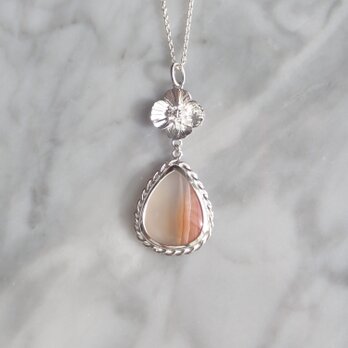 Twist frame pendant サードオニキス