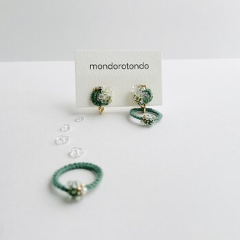 ー何通りも楽しむー／2wayﾉﾝﾎｰﾙｲﾔﾘﾝｸﾞ／ﾌﾗﾜｰ／ﾆｯｹﾙﾌﾘｰ／e006dｸﾞﾘｰﾝ