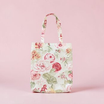 A4サイズ トートバッグ 花柄 CLARKE&CLARKE使用  英国 輸入生地 通勤 通学 日常使い おでかけ 春 サブバッグ