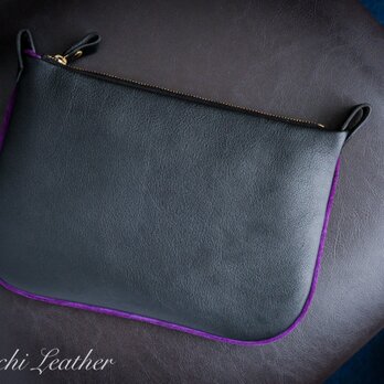 《WATERPROOF LEATHER》Noble Curve Pouch　Regular