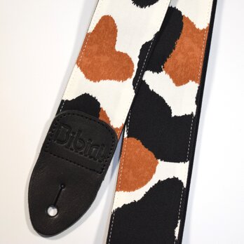 三毛猫柄　帆布ギターストラップ