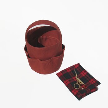 ツールバッグ　お裁縫かばん　テラコッタ