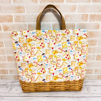 大きいレッスンバッグ(裏キルト)　【smile食パン】