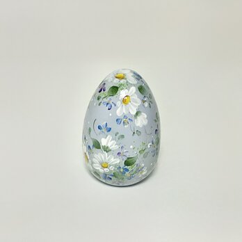 木製　ソフトライラック色の、野の花のイースターエッグのコピーのコピーのコピー