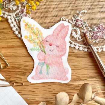 【mimosa friends】うさぎのステッカー2枚セット