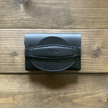 4ポケットミニマムウォレット(MNW-01/黒/差し込みフラップタイプ)