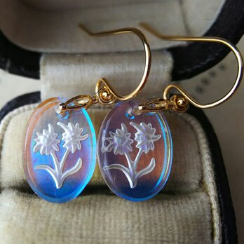 ヴィンテージ　エーデルワイス　オーロラ･オパルセント　14Kgfピアスまたはイヤリング