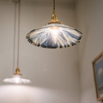 【Temoto】碧い花のランプシェード｜空間を包み込む藍色の安らぎ（一点もの）