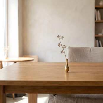 真鍮リーフ 一輪挿しオブジェ 手のひらサイズ 花瓶付き