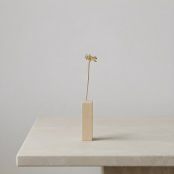 秋彼岸花 真鍮ミニ一輪オブジェ 木製花瓶付