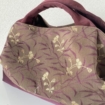 上品な花柄の帯バッグ（和モダン・ハンドメイド）