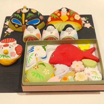 お雛様土人形（伊比井万貴）