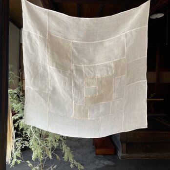 手績み麻布のつなぎ布 - Japanese hemp and ramie cloth -