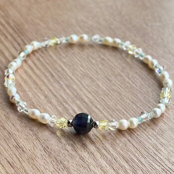 アイオライト & クリスタル ブレスレット