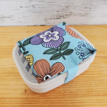 お弁当に！保冷剤ケース付きお弁当箱ゴムバンド ランチベルト フラワー