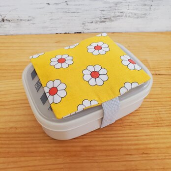 お弁当に！保冷剤ケース付きお弁当箱ゴムバンド ランチベルト レトロフラワー