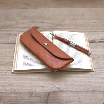 大人なペンケースＬ（コニャック）