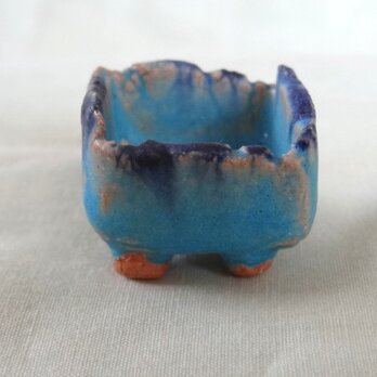 T3　トルコ青釉　植物用小さめ小鉢