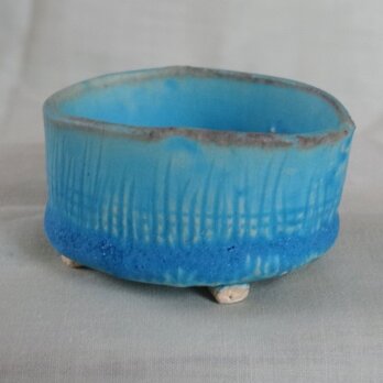T5トルコ青釉　植物用小鉢