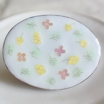 七宝焼｜野の花ポニーフック　ミモザ