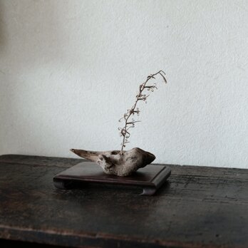 時代天然木花台に流木◆インテリアオブジェ　アンニュイ　古民家　乾き　骨董・antiques　アート