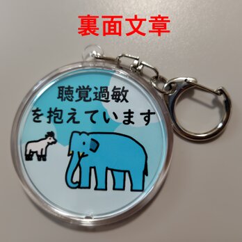 空天動物　聴覚過敏キーホルダーA【裏面文章】